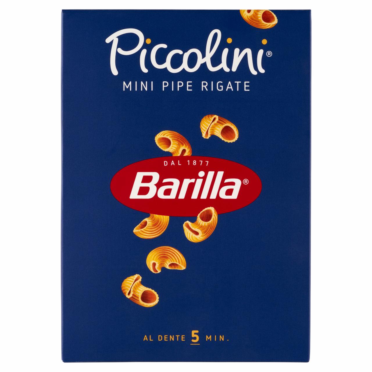 Képek - Barilla Piccolini Mini Pipe Rigate apró durum száraztészta 500 g