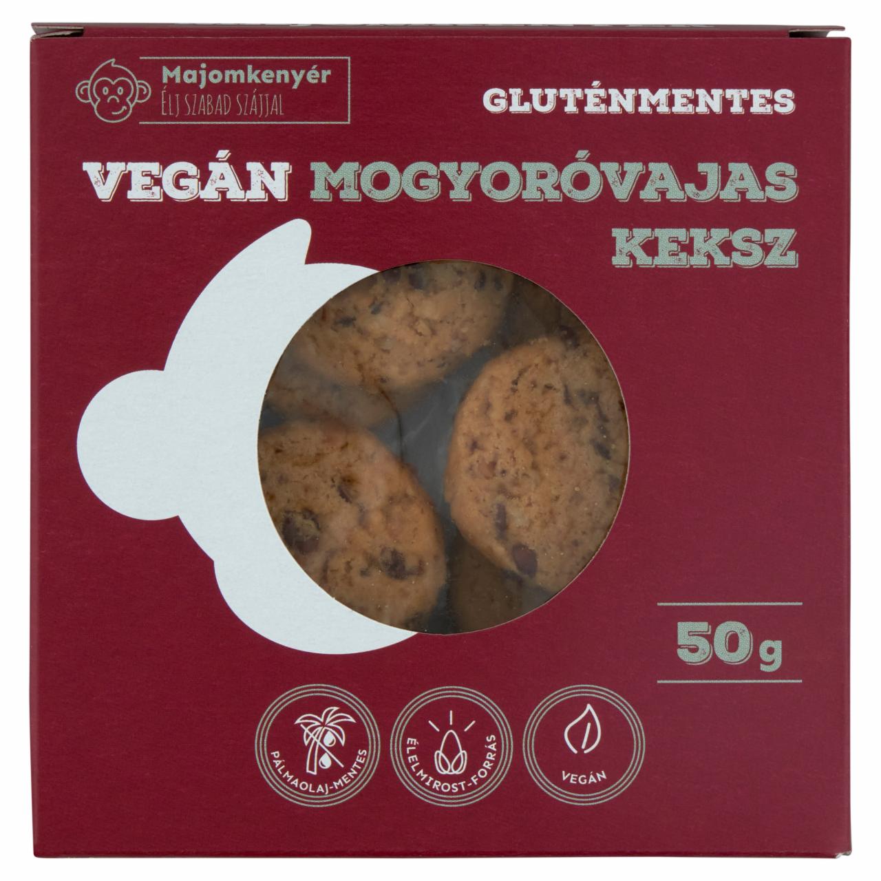 Képek - Majomkenyér gluténmentes vegán mogyoróvajas keksz 50 g