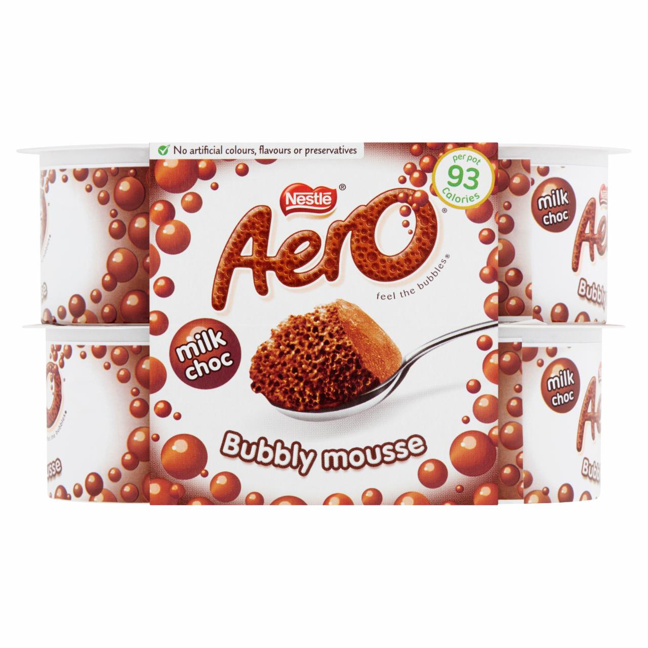 Képek - Nestlé Aero Bubbly Mousse csokoládés desszertkrém 4 x 59 g