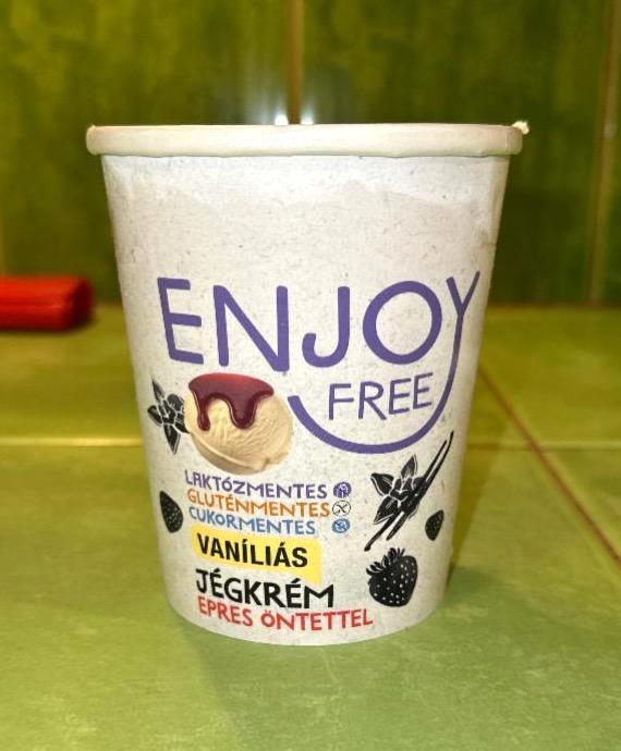 Képek - Vaníliás jégkrém epres öntettel Enjoy Free