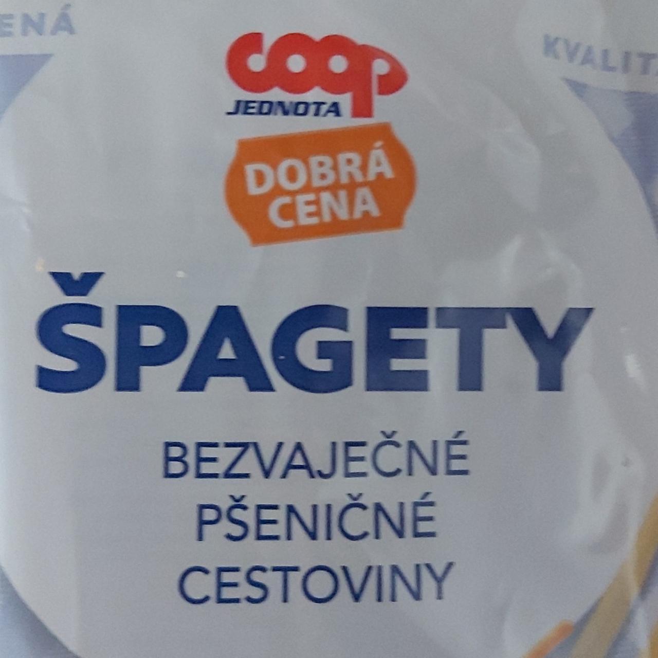 Képek - Špagety bezvaječné pšeničné cestoviny Coop Jednota Dobrá cena