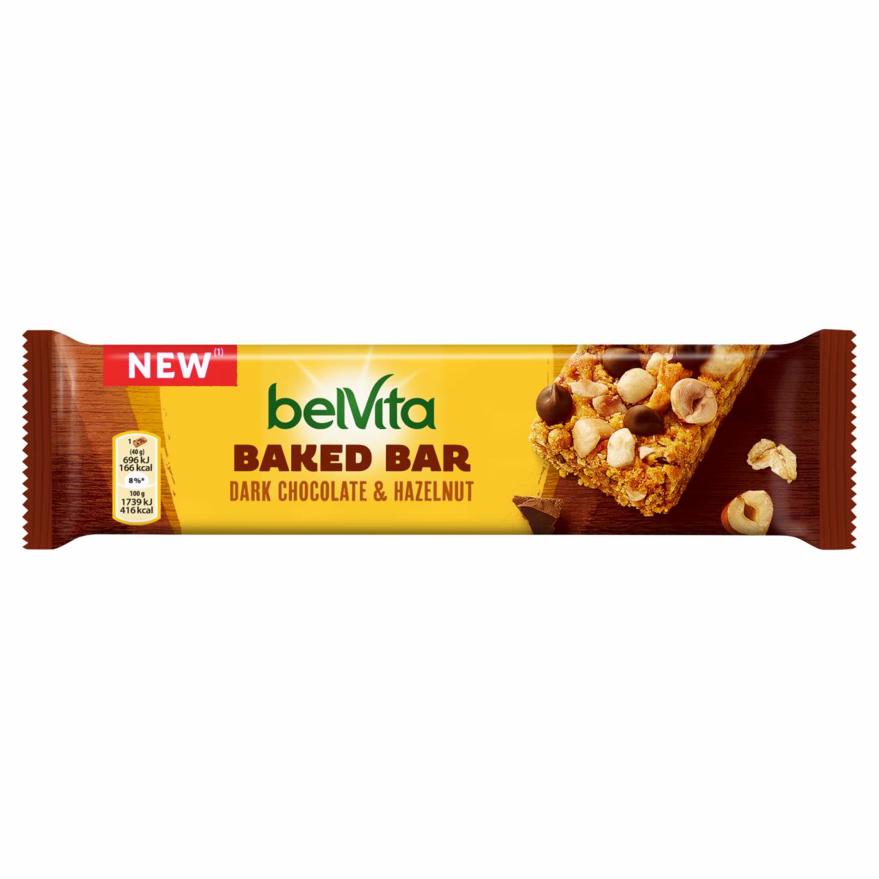 Képek - Belvita Baked Bar gabonás szelet csokoládédarabokkal és mogyoróval 40 g