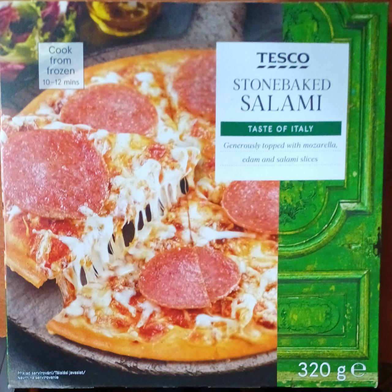 Képek - Stonebaked Salami Pizza Taste of Italy Tesco