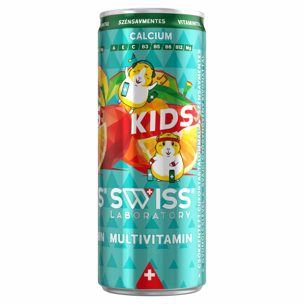 Képek - Swiss Laboratory Kids Multivitamin vegyes gyümölcsízű, szénsavmentes vitaminital 250 ml