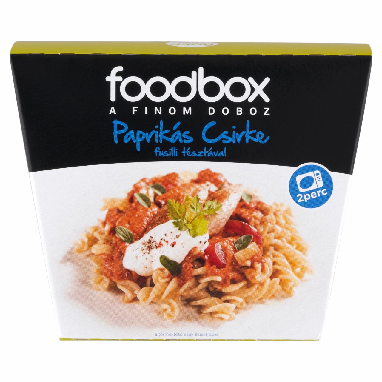 Képek - Foodbox paprikás csirke fusilli tésztával 330 g