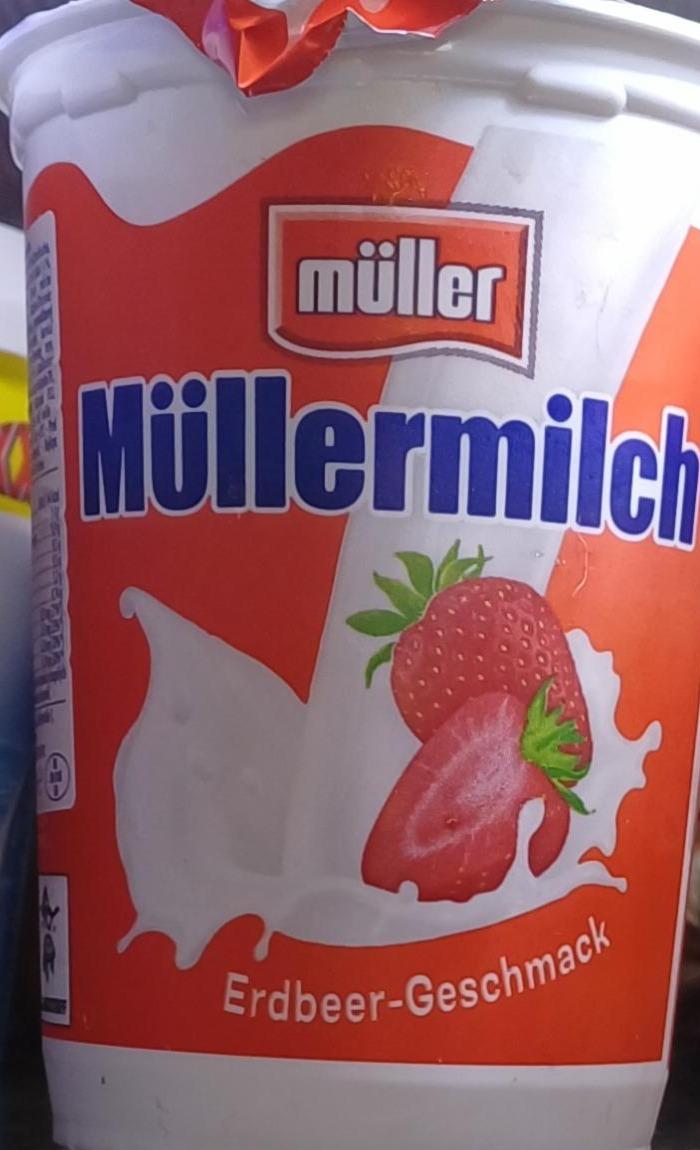 Képek - Müller Müllermilch eper ízű zsírszegény tejital 400 g