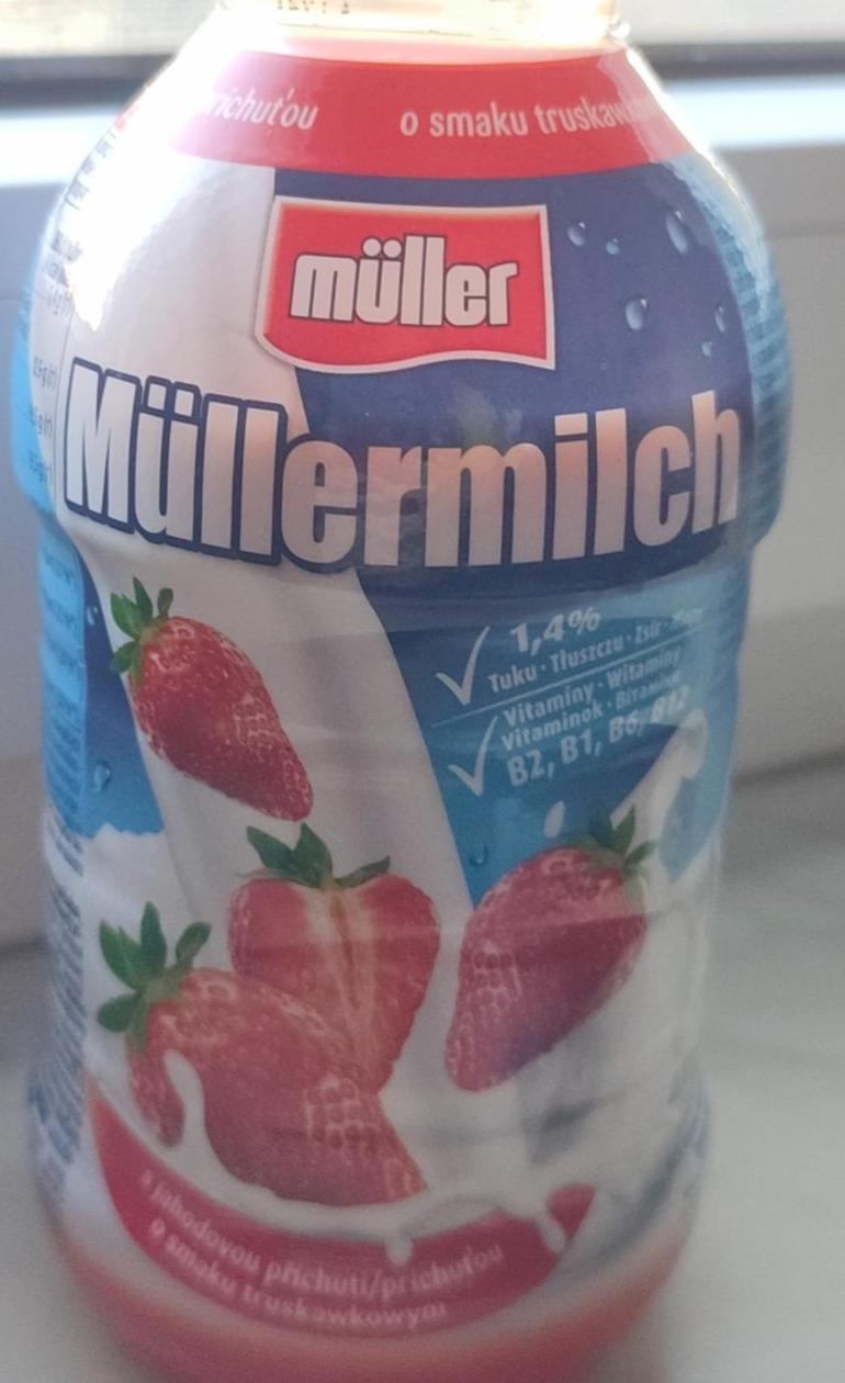 Képek - Müller Müllermilch eper ízű zsírszegény tejital 400 g