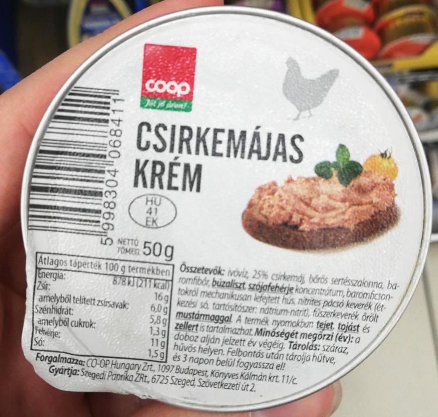 Képek - Csirkemájas krém Coop