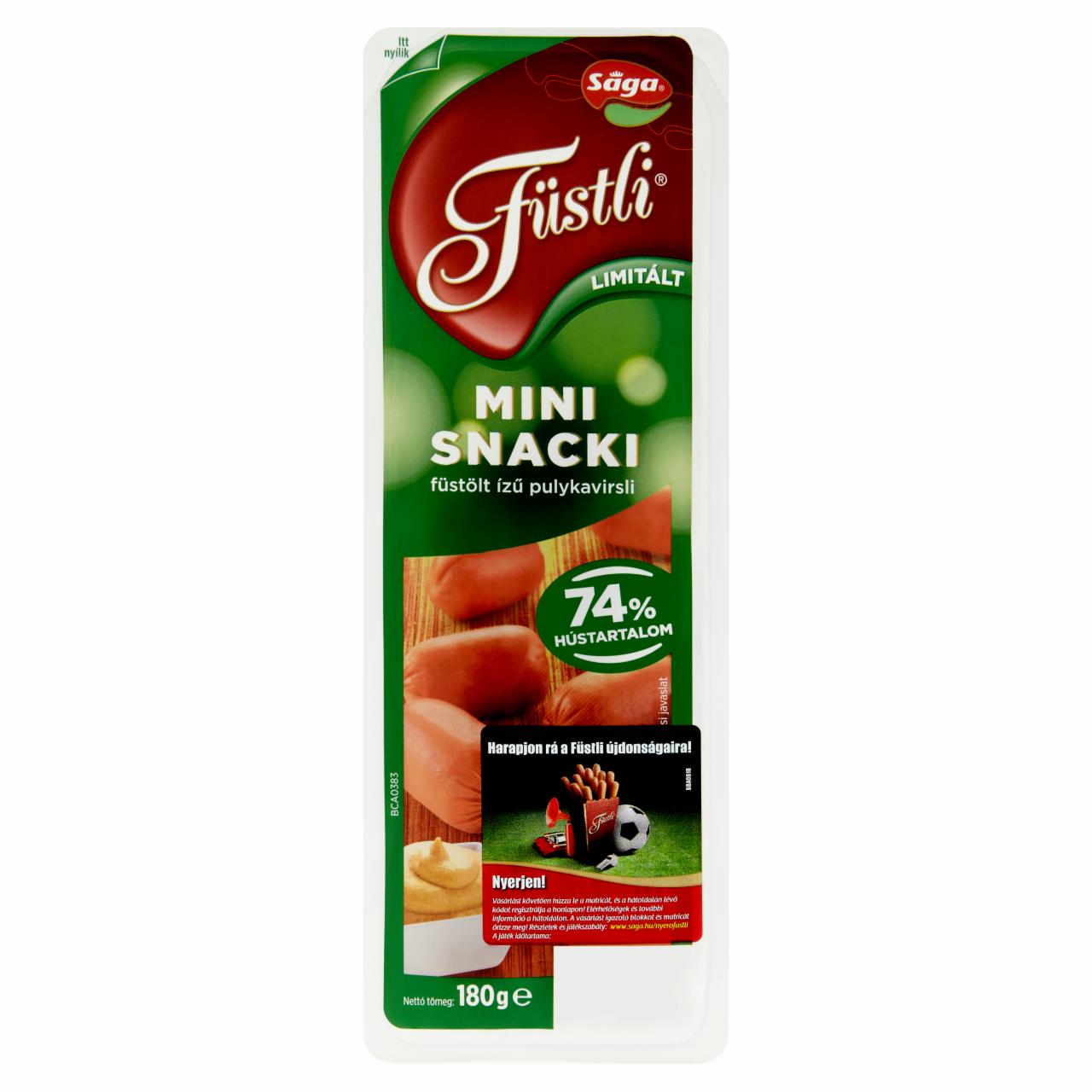 Képek - Sága Füstli Mini Snacki füstölt ízű pulykavirsli 180 g