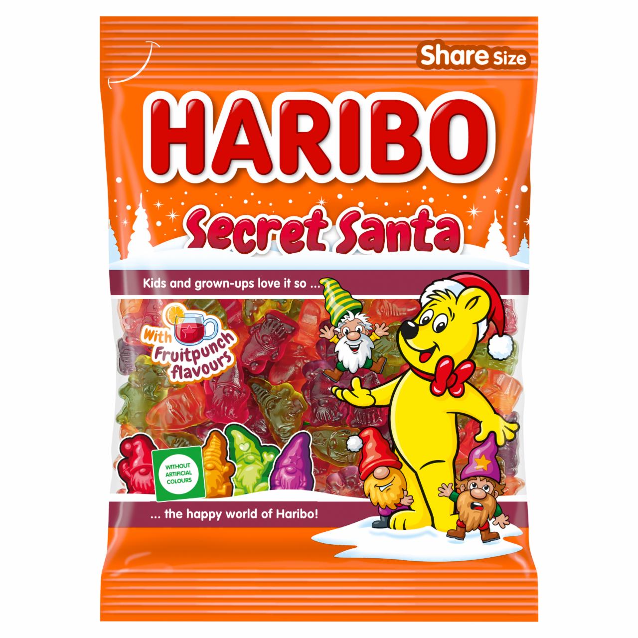 Képek - Haribo Secret Santa gyümölcsízű gumicukorka 200 g