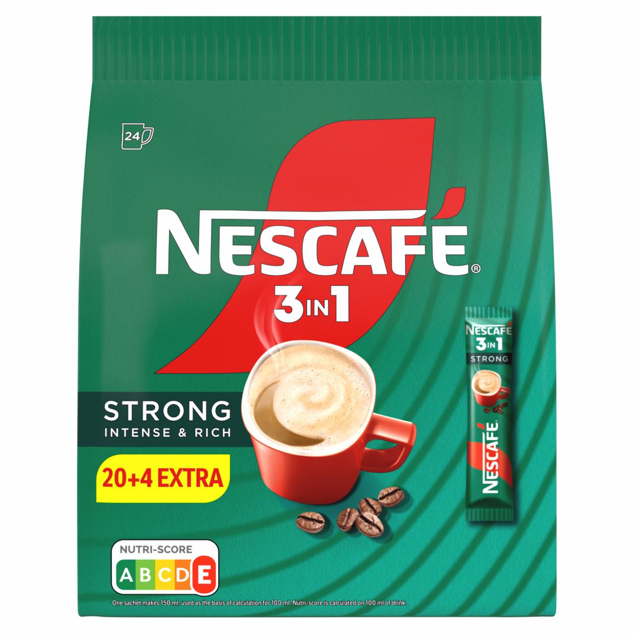 Képek - NESCAFÉ 3in1 Strong azonnal oldódó kávéspecialitás 24 x 16 g (384 g)