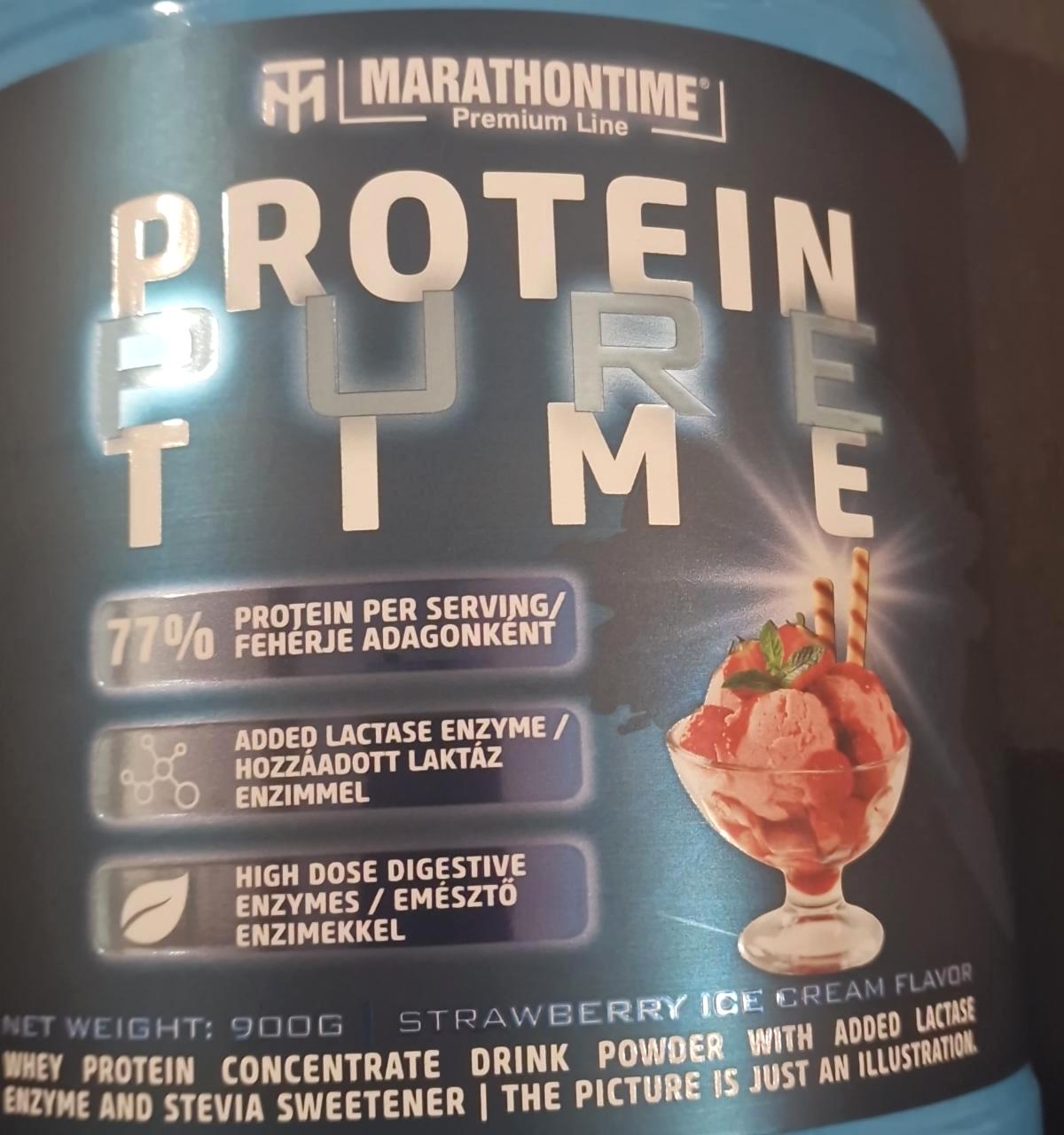 Képek - Protein pure time strawberry ice cream flavour Marathontime