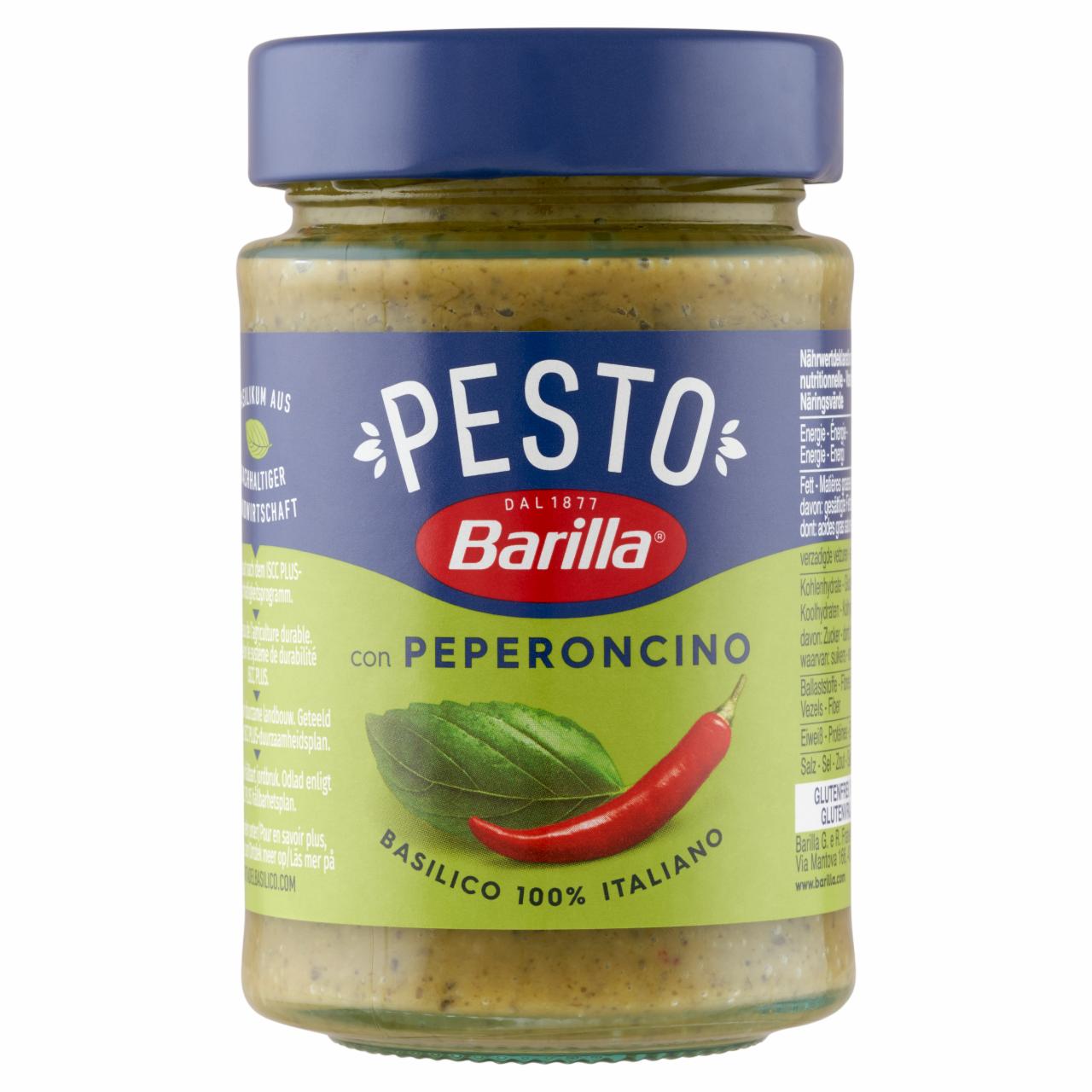 Képek - Barilla genovai pesto szósz bazsalikommal és chilipaprikával 195 g 