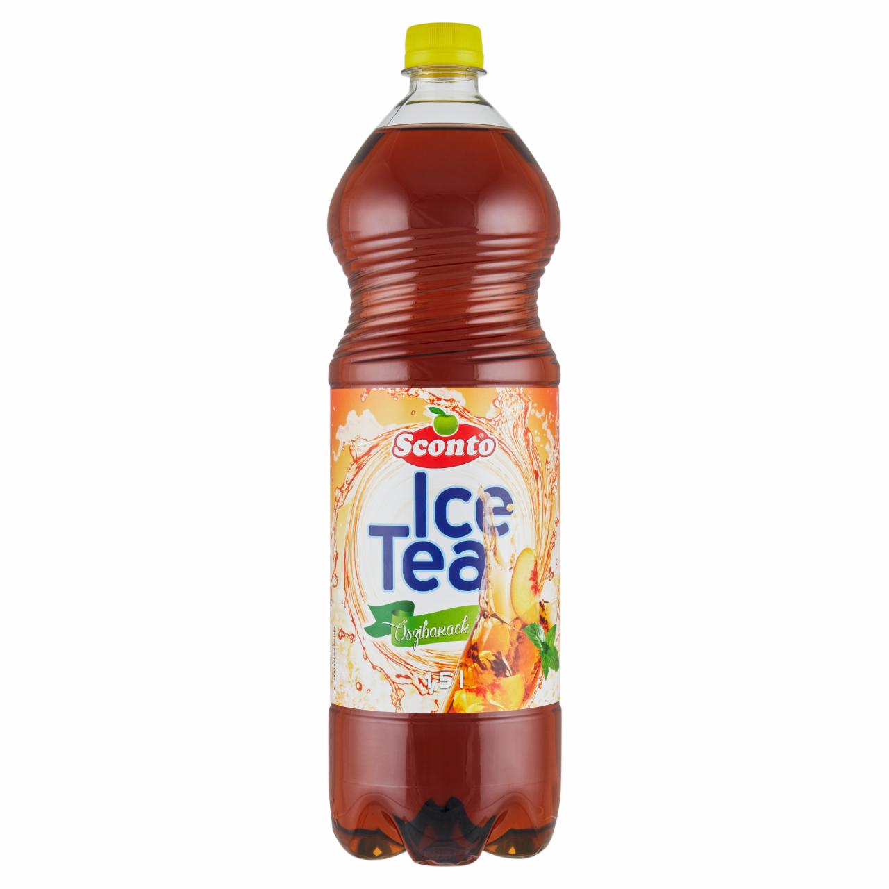 Képek - Sconto Ice Tea energiamentes őszibarack ízű üdítőital édesítőszerekkel 1,5 l