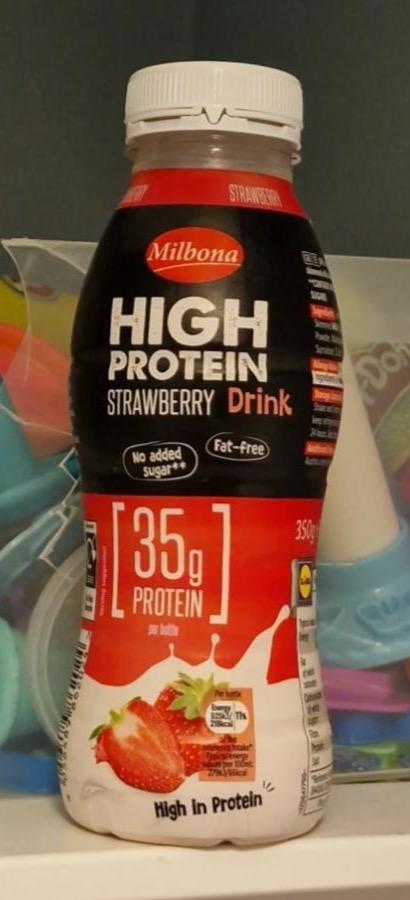 Képek - High protein strawberry drink Milbona