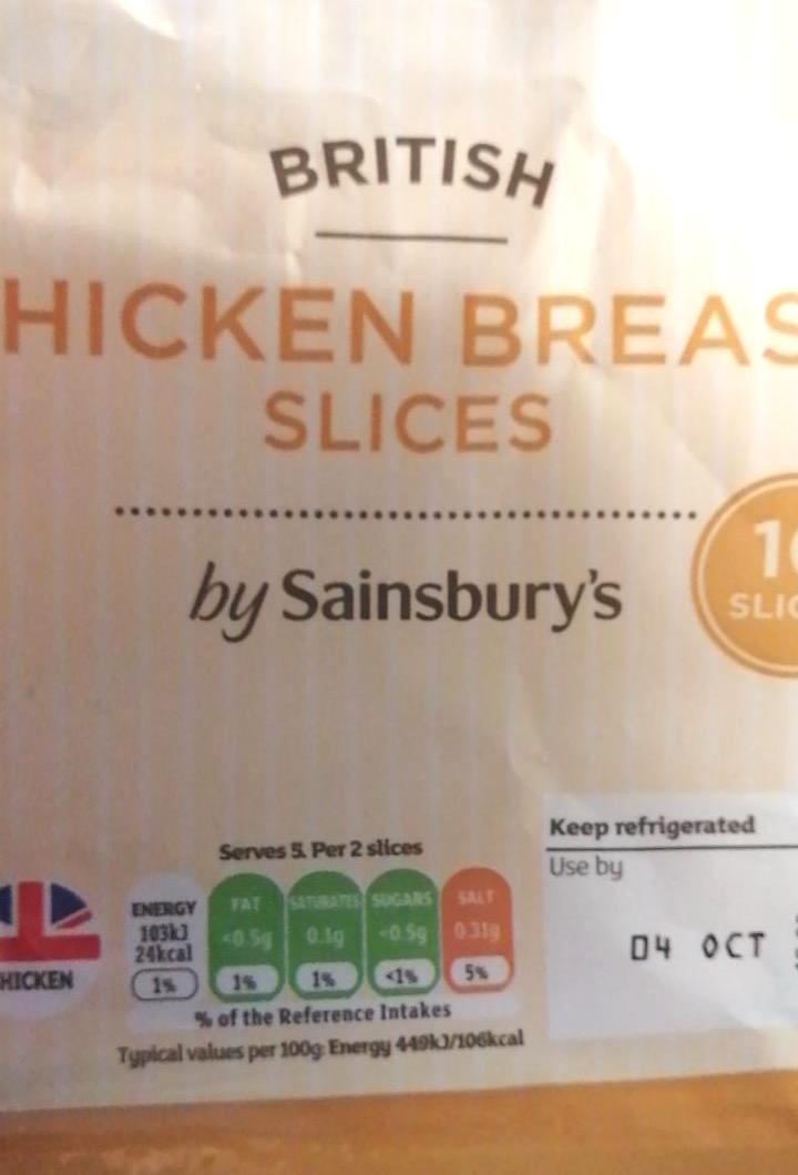 Képek - British Chicken breast slice Sainsbury's