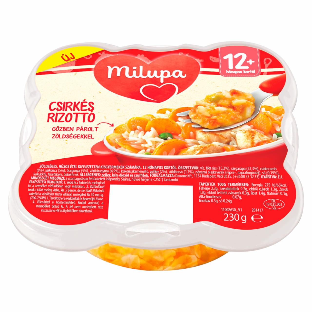 Képek - Milupa csirkés rizottó 12+ hónapos kortól 230 g