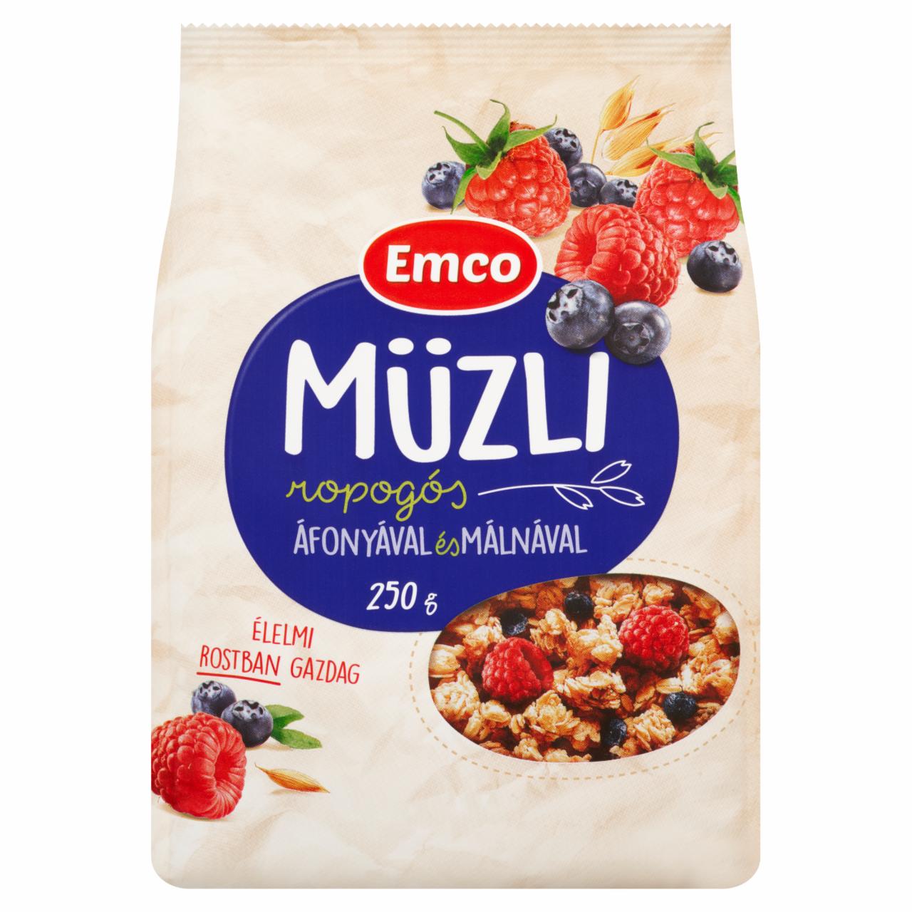 Képek - Emco ropogós müzli áfonyával és málnával 250 g