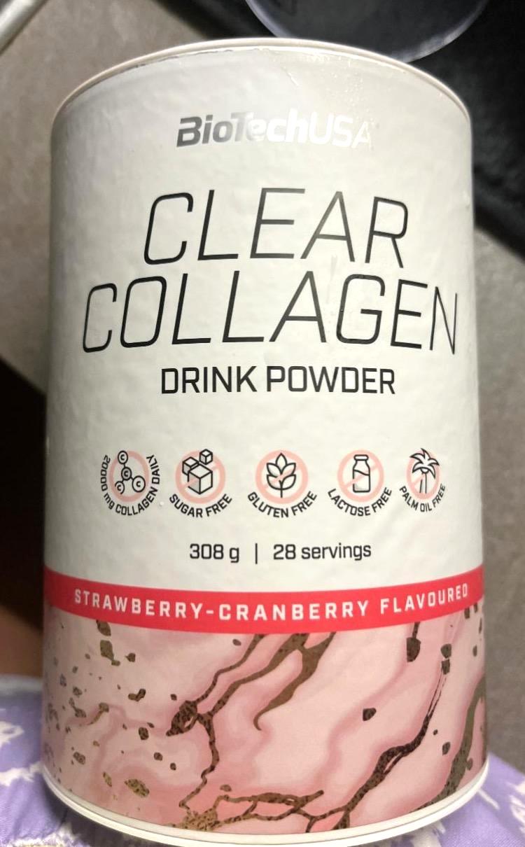 Képek - Clear collagen drink powder Strawberry BioTechUSA