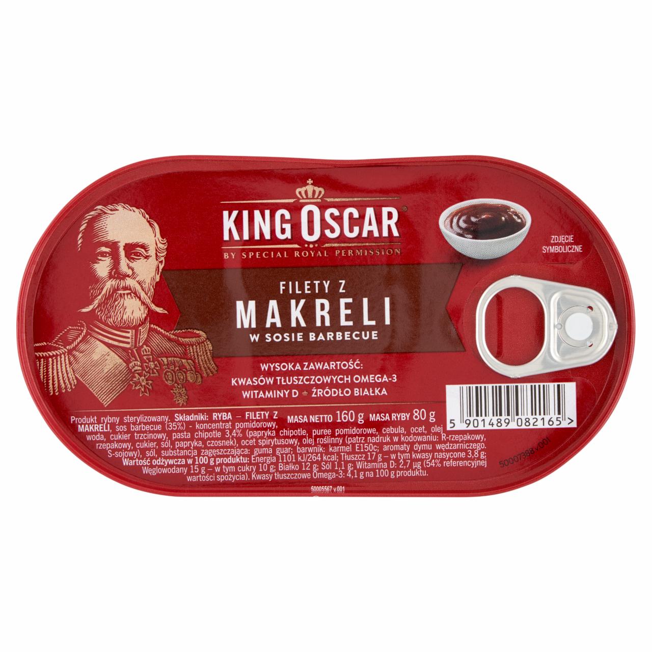 Képek - King Oscar makrélafilé BBQ szószban 160 g