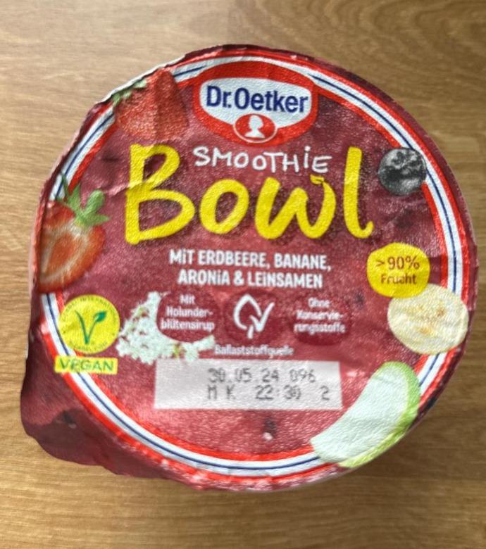 Képek - Smoothie bowl mit erdbeerf, banane, arona & leinsamen Dr.Oetker