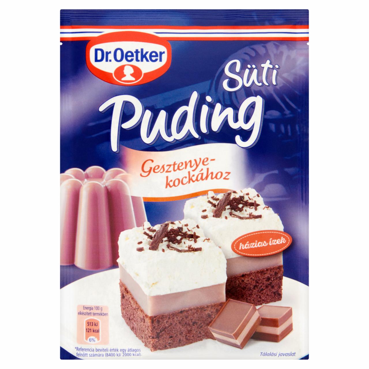 Képek - Dr. Oetker Süti Puding gesztenyeízű pudingpor gesztenyekockához 84 g