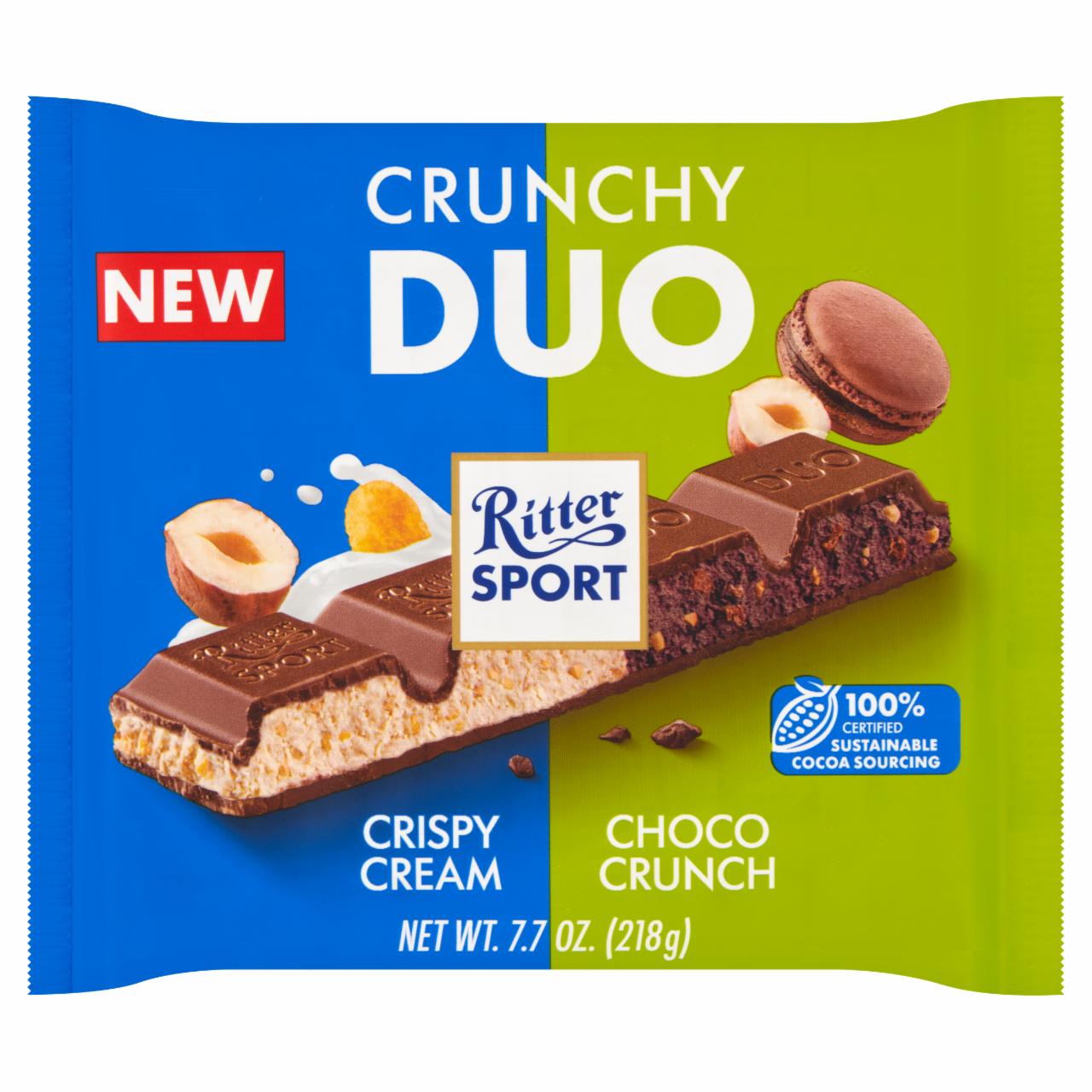 Képek - Ritter Sport Duo crunchy dupla töltelékes tejcsokoládé 218 g