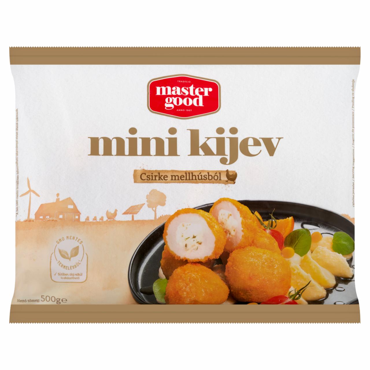 Képek - Master Good Mini Kijev gyorsfagyasztott készre sütött csirkéből formázott hús töltelékkel 500 g