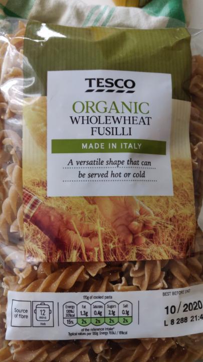 Képek - Fusilli bio teljes kiőrlésű durum száraztészta Tesco