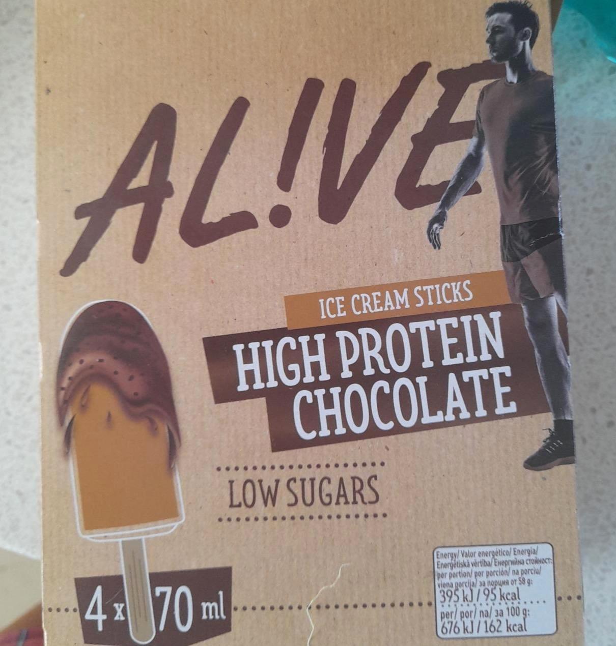 Képek - Alive high protein chocolate ice cream sticks Leone