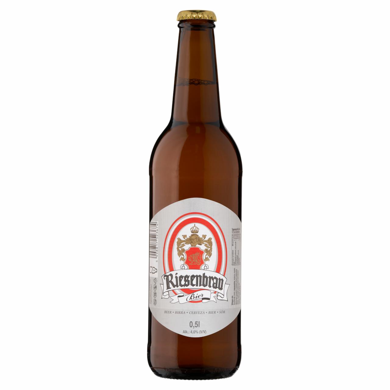 Képek - Riesenbrau világos sör 4% 0,5 l