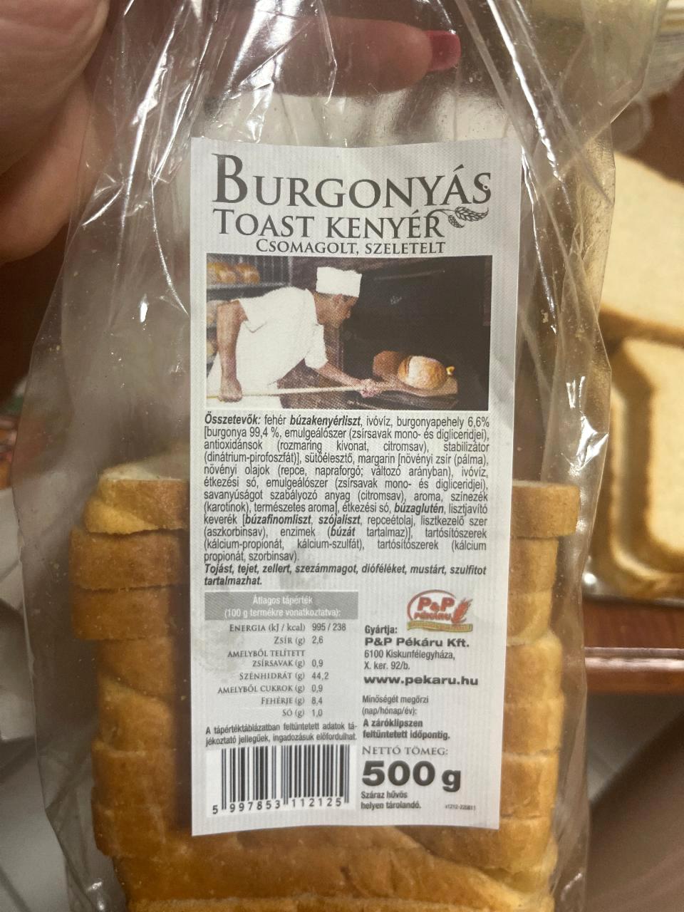 Képek - Burgonyás toast kenyér P&P Pékáru