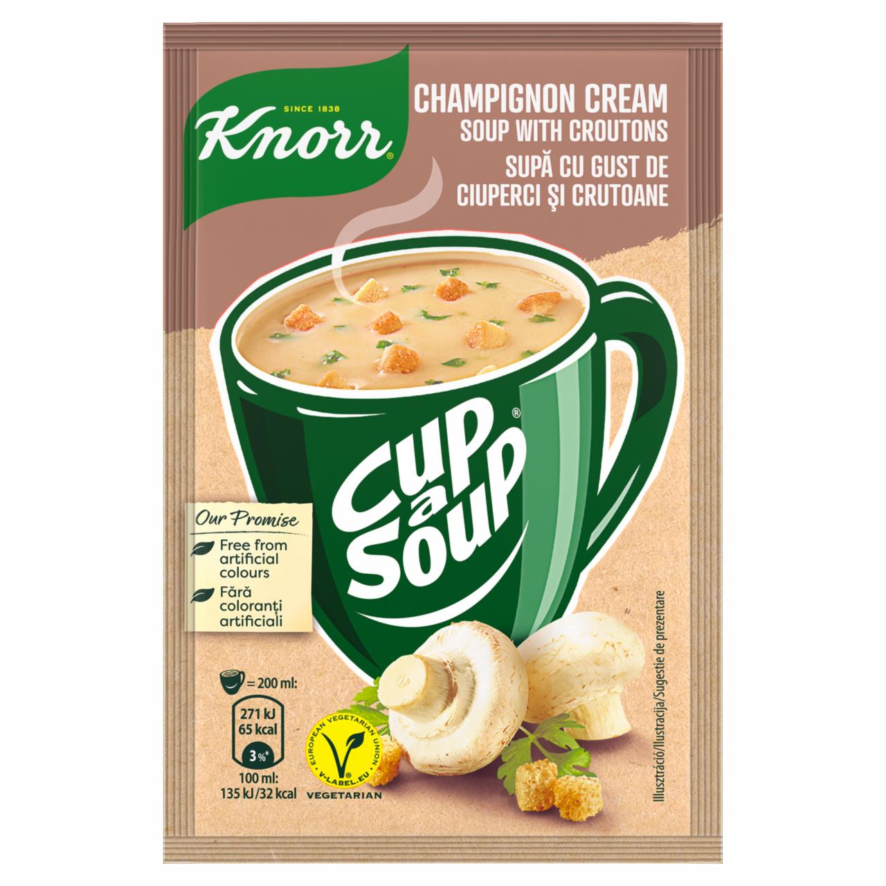 Képek - Knorr Cup a Soup instant gombakrémleves zsemlekockával 15 g