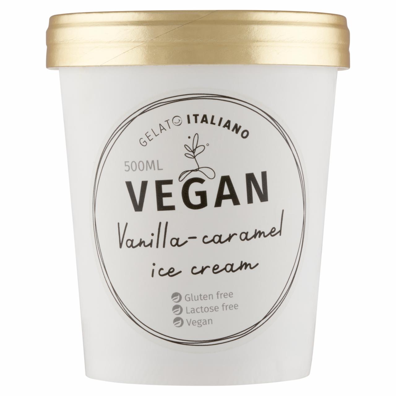 Képek - Gelato Italiano Vegan vaníliás jégkrém karamell öntettel 500 ml