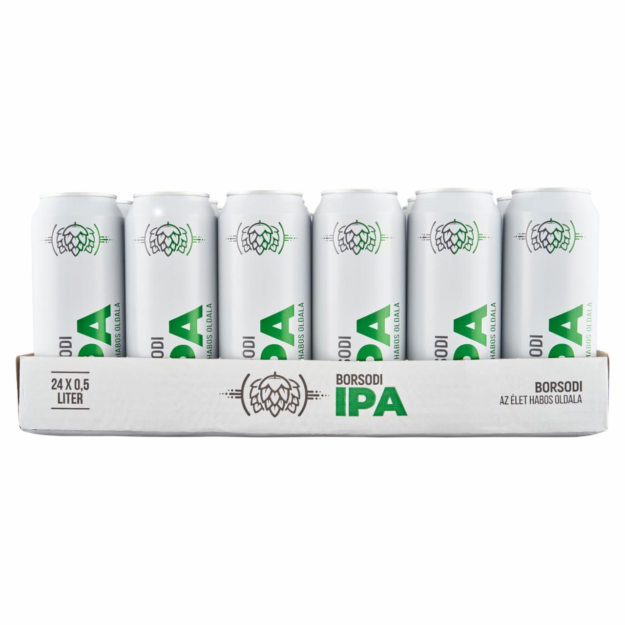 Képek - Borsodi IPA minőségi világos, felsőerjesztésű szűretlen sör 24 x 5% 0,5 l