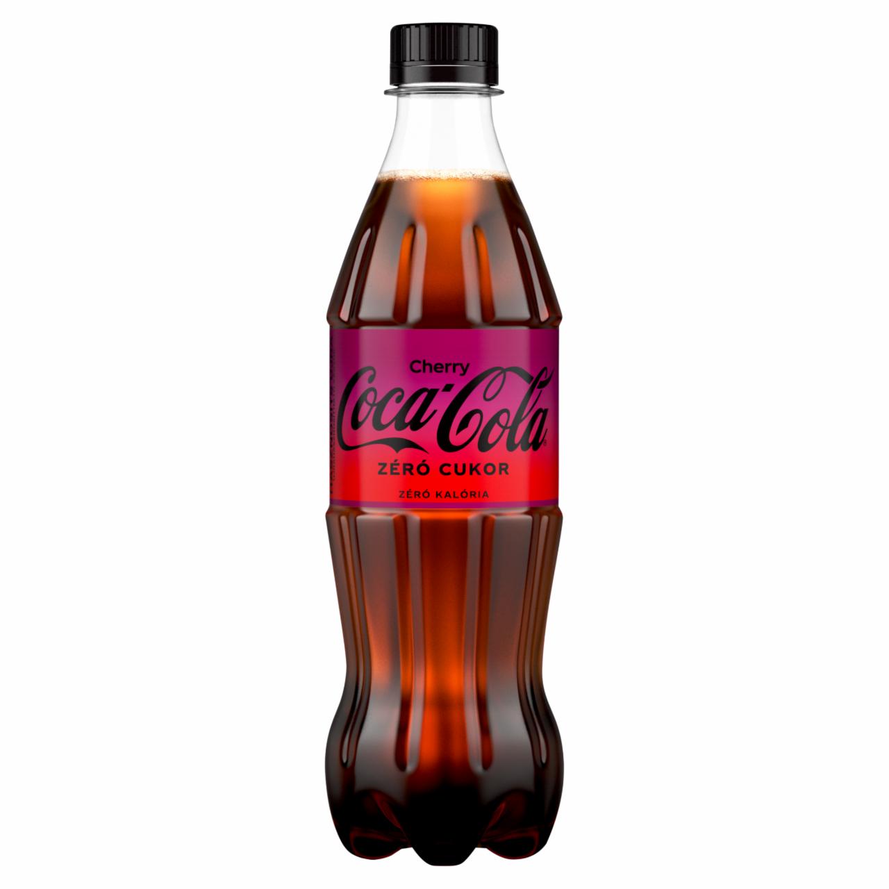 Képek - Coca-Cola Zero Cherry colaízű energiamentes szénsavas üdítőital cseresznye ízesítéssel 500 ml