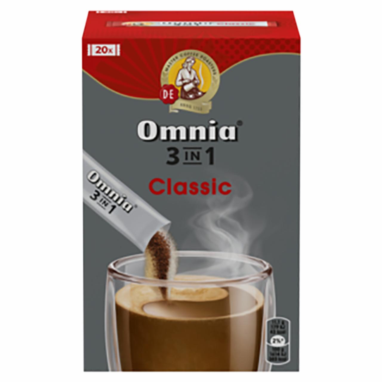 Képek - Douwe Egberts Omnia 3in1 Classic kávéitalpor kávéfehérítővel cukorral 20 x 11,1 g (222 g)