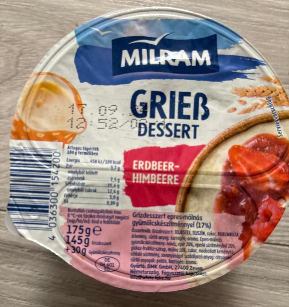 Képek - Grieb dessert Erdbeer-himbeere Milram