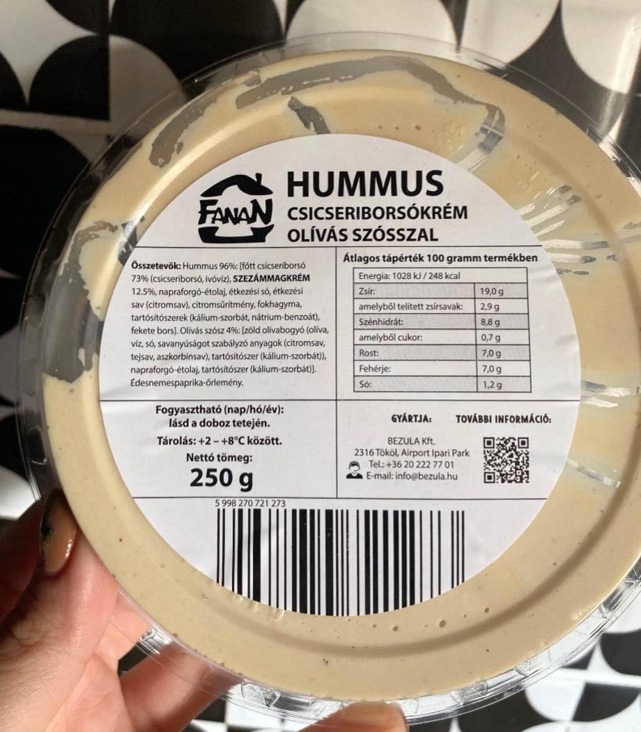 Képek - Hummus csicseriborsókrém olívás szósszal Fanan