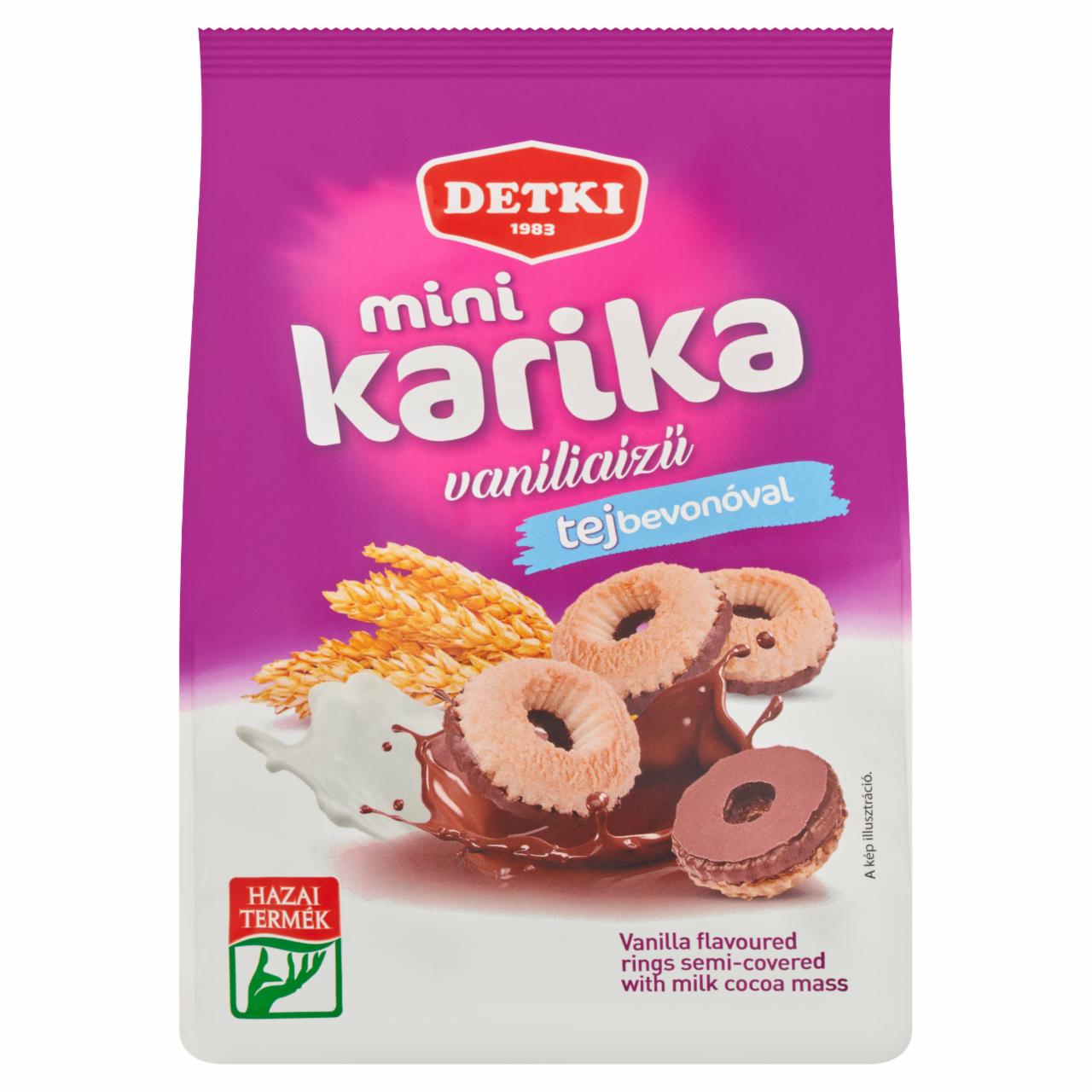 Képek - Detki Mini Karika vaníliaízű teasütemény kakaós tejbevonómasszával félig mártva 150 g