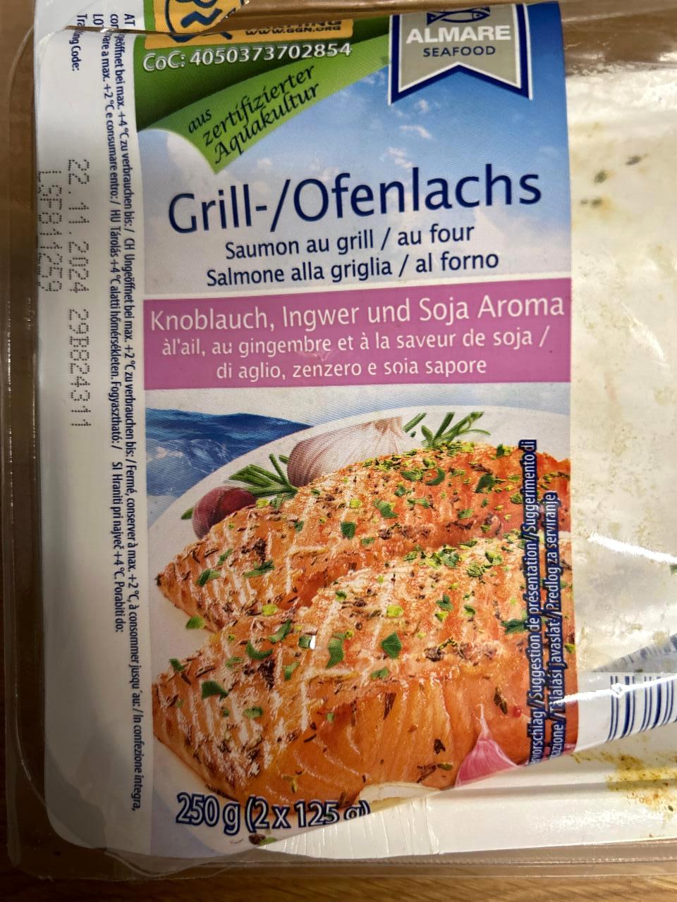 Képek - Grill-/Ofenlachs Knoblauch, Ingwer und Soja aroma Almare Seafood