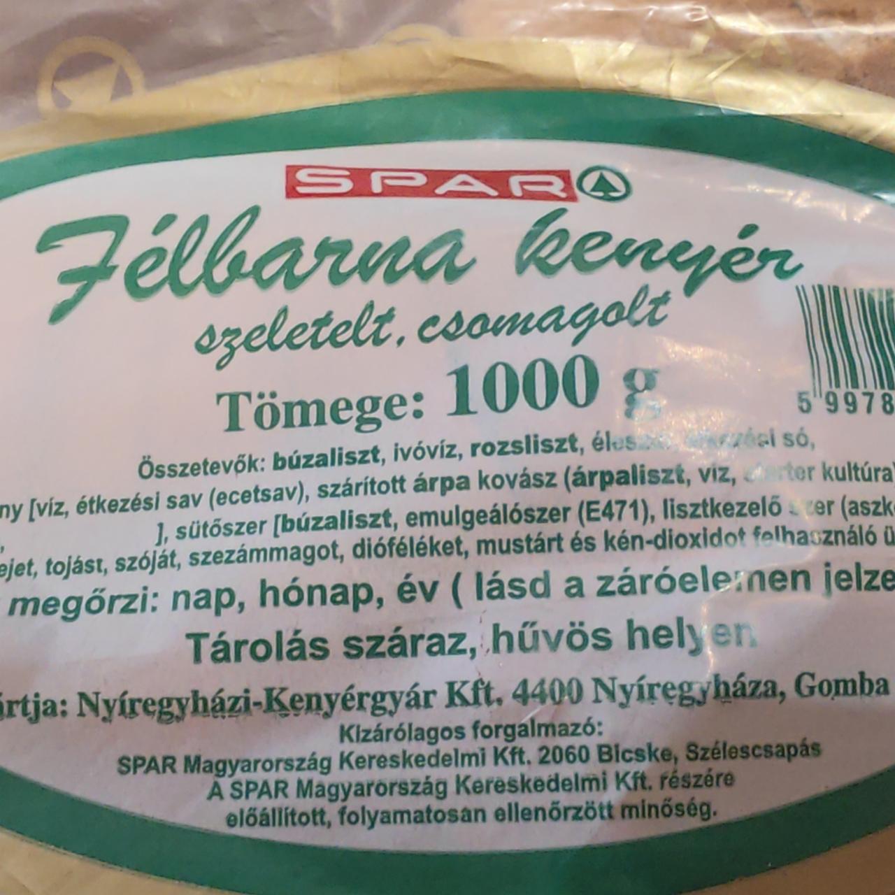 Képek - Félbarna kenyér, szeletelt, csomagolt Spar