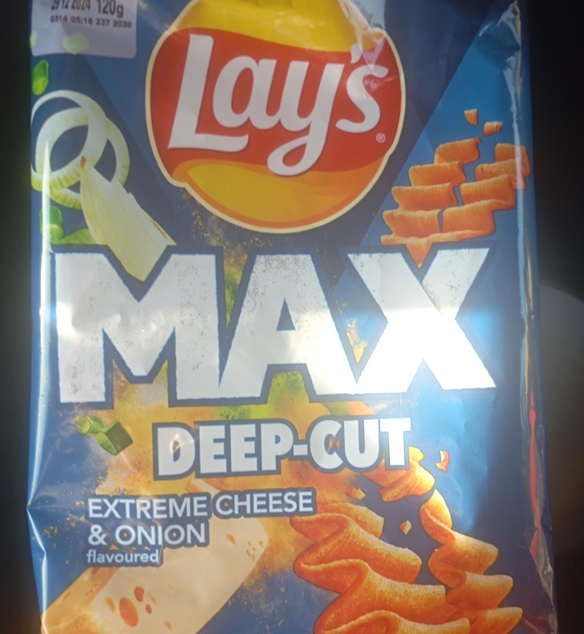 Képek - Max deep-cut Extreme cheese & onion Lays