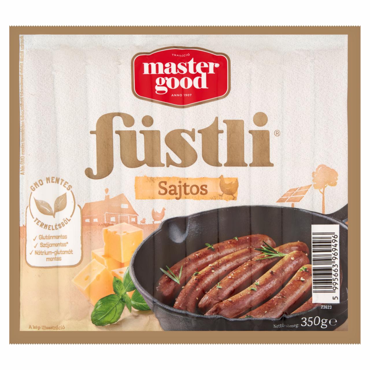 Képek - Master Good Füstli sajtos, füst ízesítésű virsli csirkehúsból 350 g