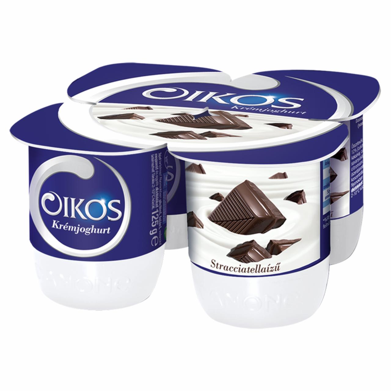 Képek - Danone Oikos Görög stracciatellaízű élőflórás krémjoghurt 4 x 125 g