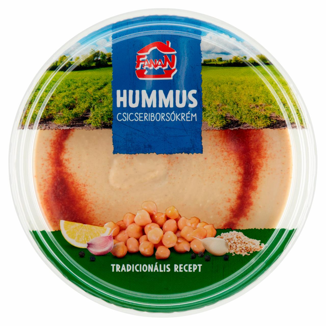 Képek - Hummus natúr csicseriborsó krém Fanan