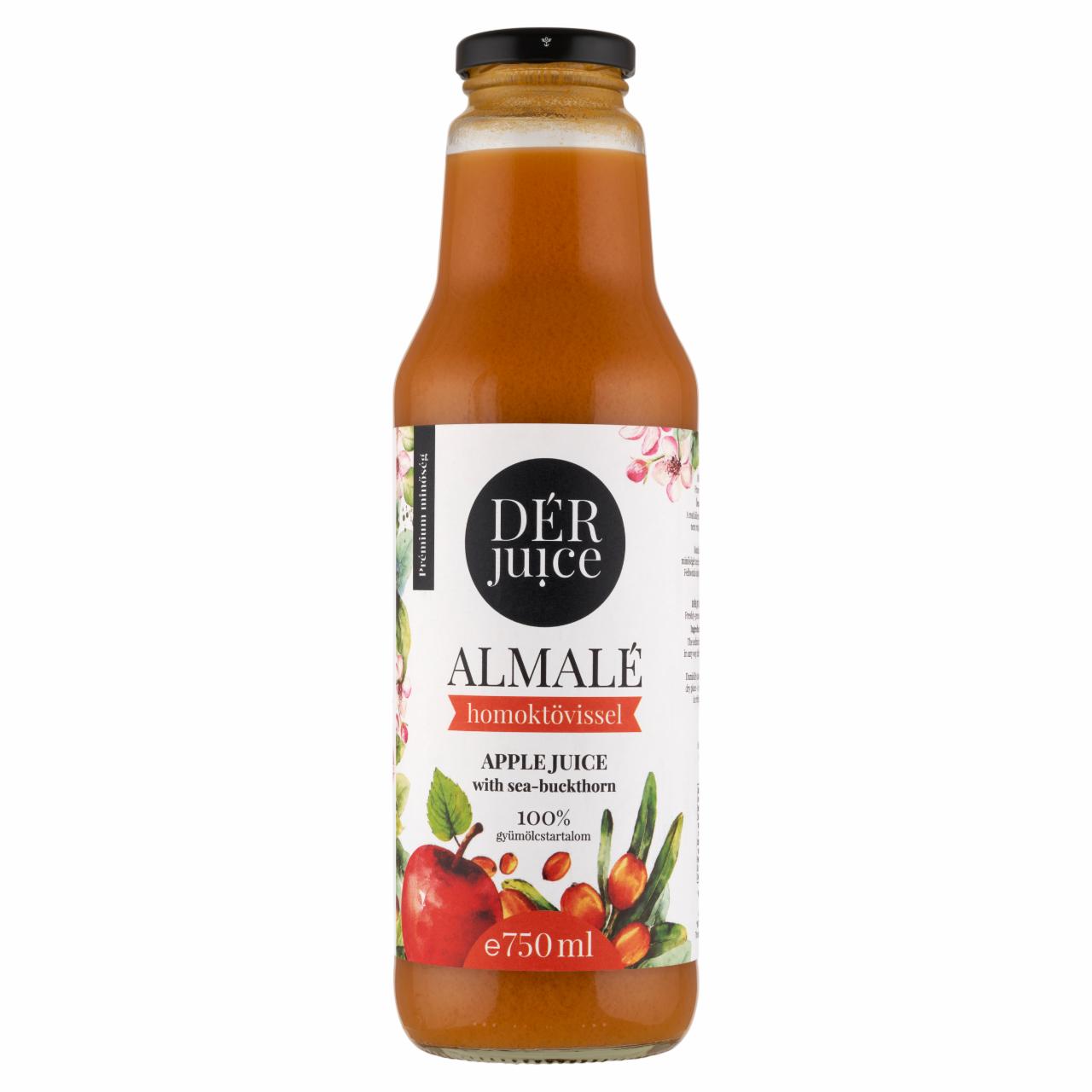 Képek - DÉR Juice 100% almalé homoktövissel 750 ml