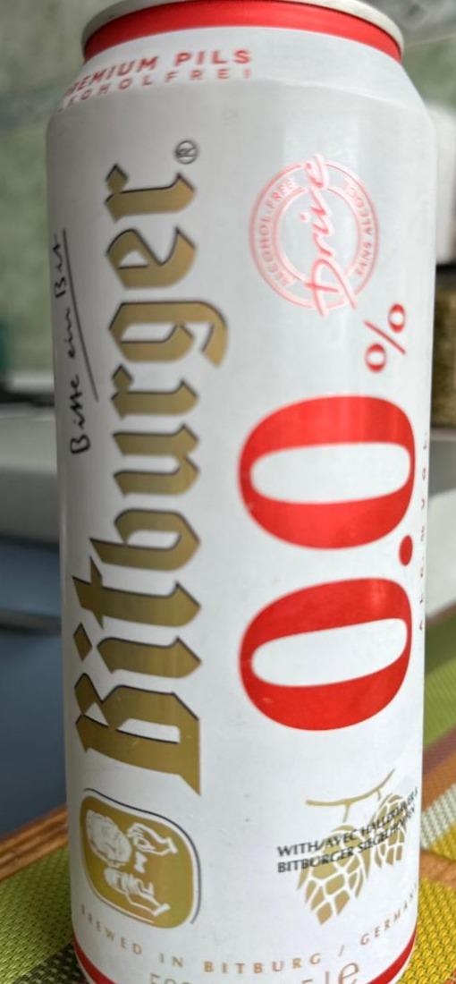 Képek - Bitburger alkoholmentes világos sör 0,0% 0,5 l