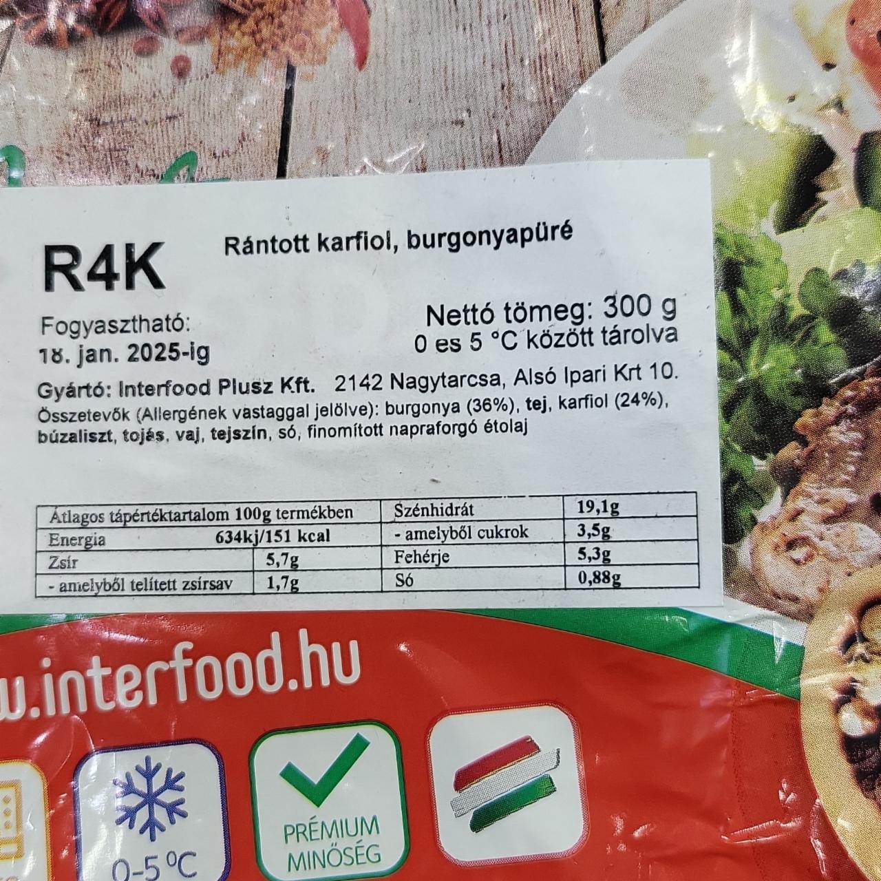 Képek - Rakott karfiol burgonyapüré Interfood