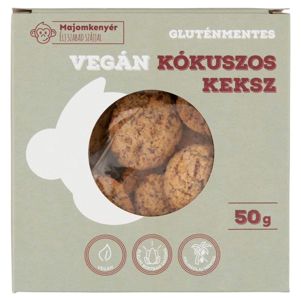 Képek - Majomkenyér gluténmentes vegán kókuszos keksz 50 g